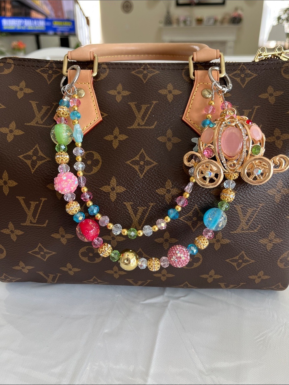 Bling handbag charm